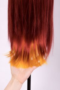 wig with colored tips