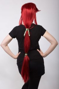 wig with ribbons