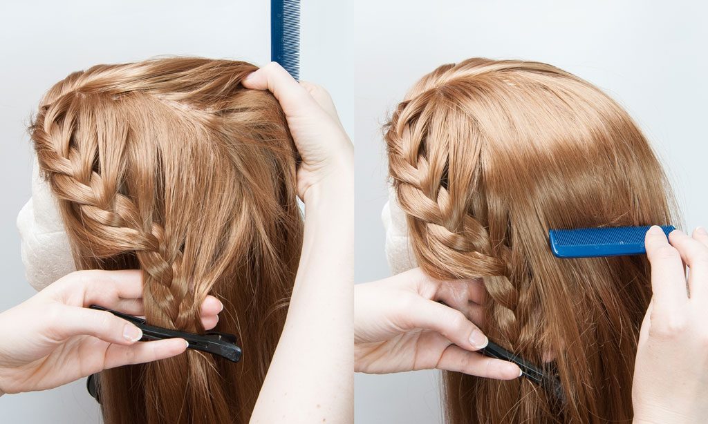 leave hair on top to conceal the parting