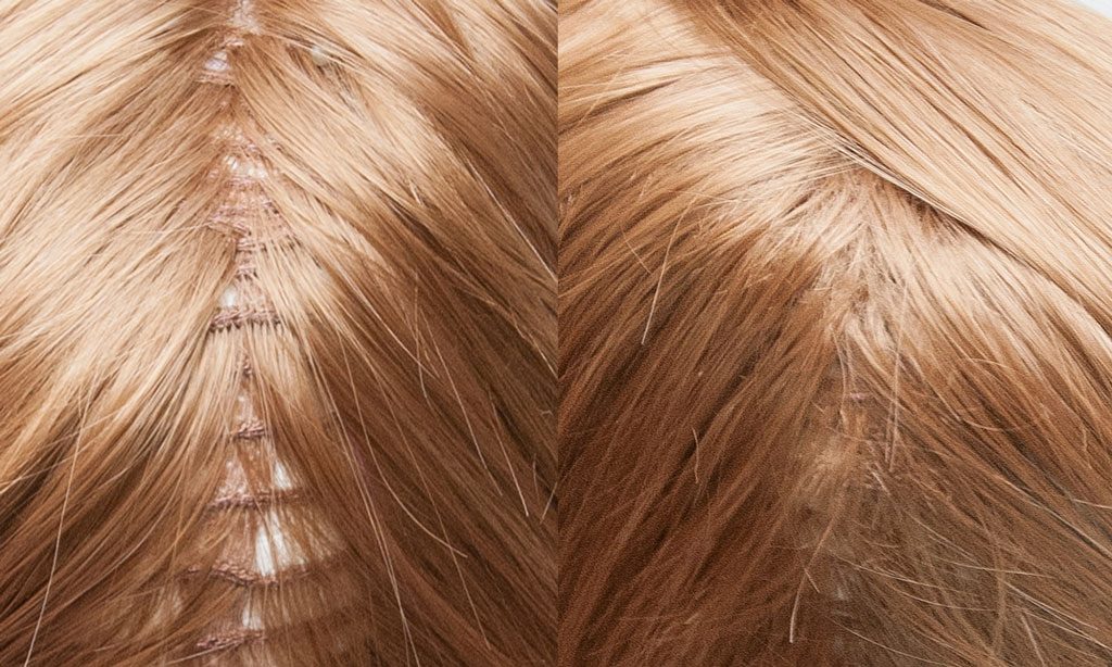 parting a wig