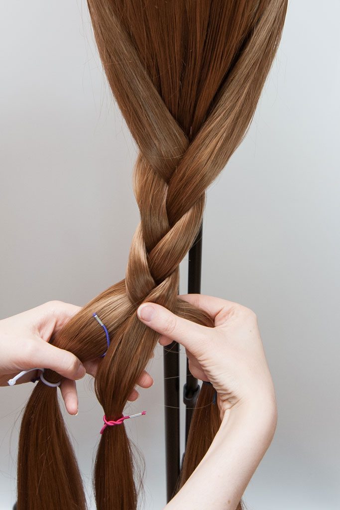 braiding a wig