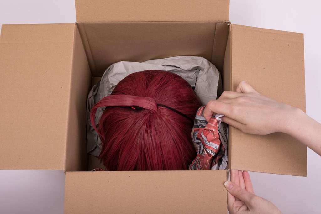 stuff the box with paper