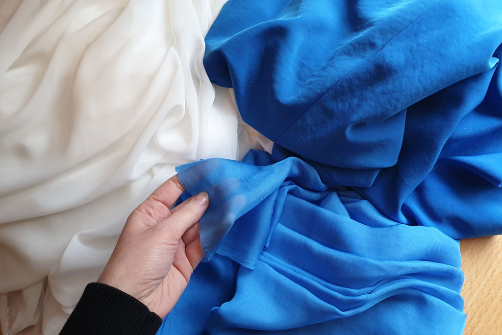 chiffon and faux silk