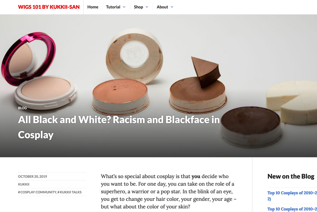blackface blog post