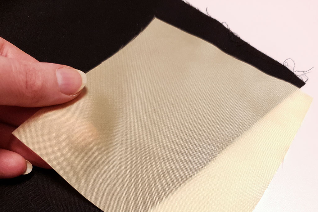 light fabric on dark