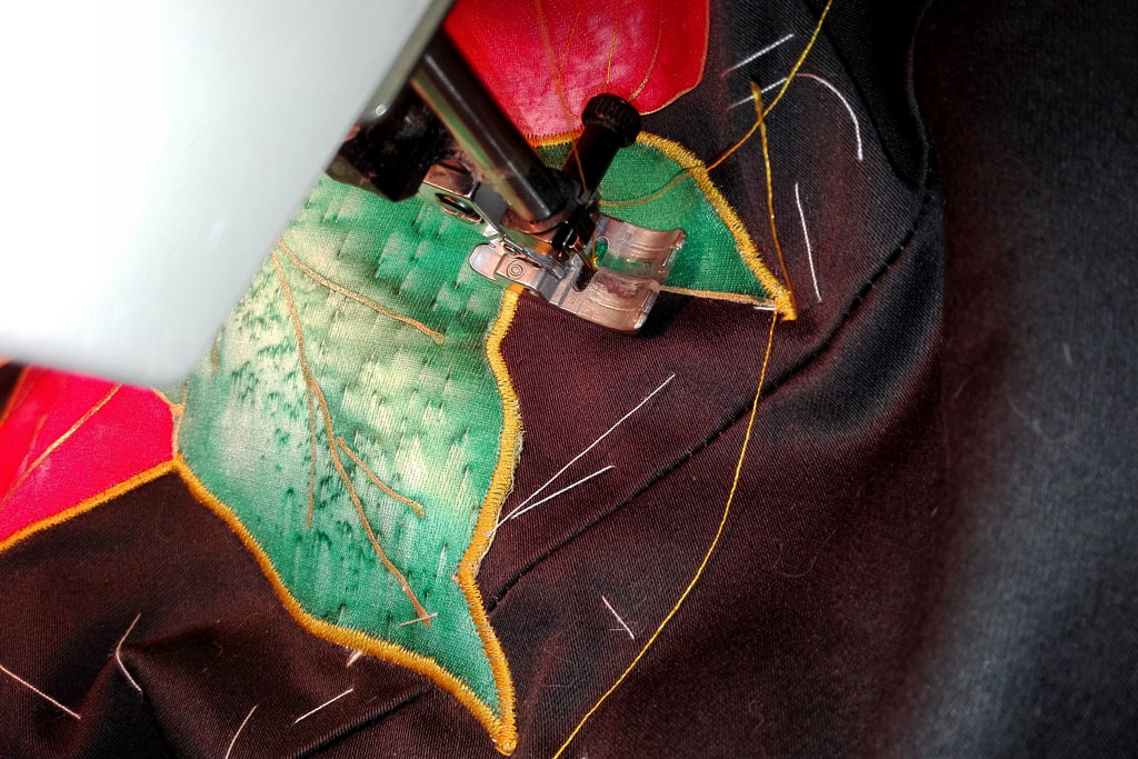 satin-stitching applique