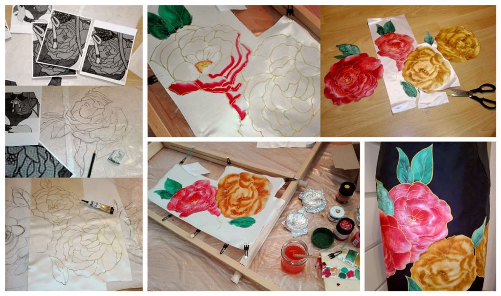 silk paint progress