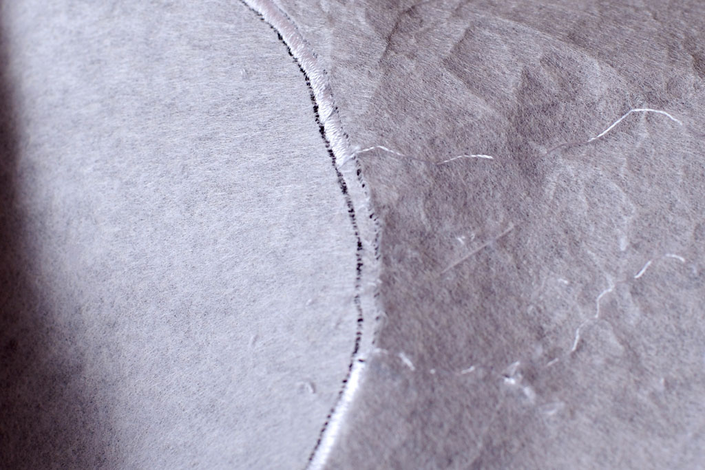 ripped seam (underside)