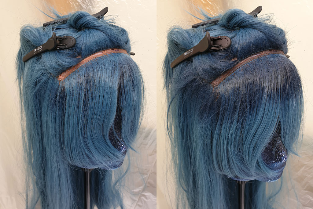 dyeing wig roots