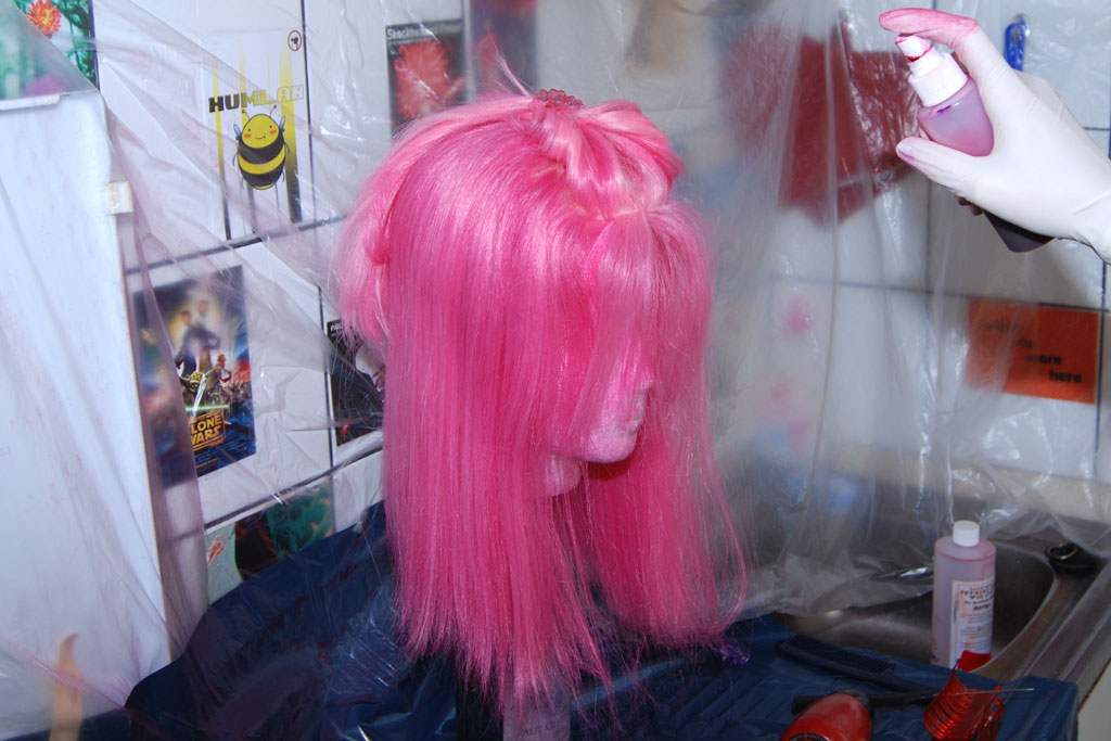 dyeing wig bangs