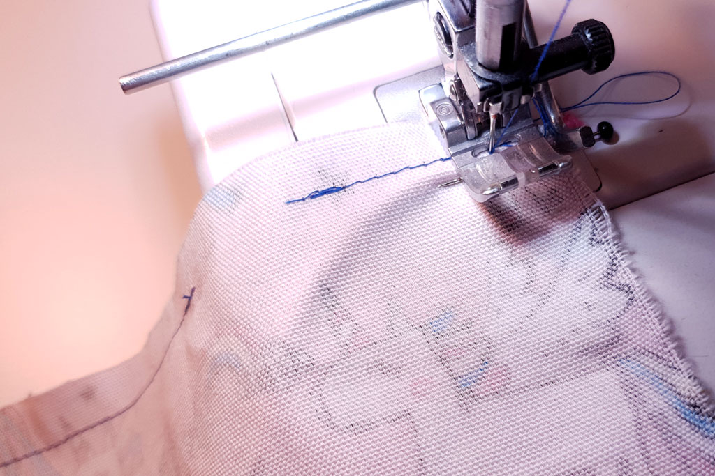 top seam and elastic
