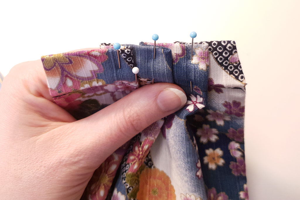 pinned pleats